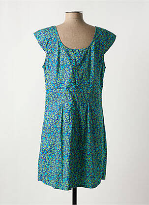 Robe courte manches courtes manches courtes bleu PRINCESSE NOMADE femme