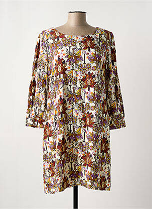 Robe courte manches longues manches longues beige SURKANA femme