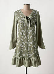 Robe courte vert AKINOLAUDE pour femme seconde vue
