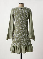 Robe courte vert AKINOLAUDE pour femme seconde vue