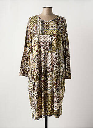 Robe mi-longue vert ORIENTIQUE NATURALLY pour femme