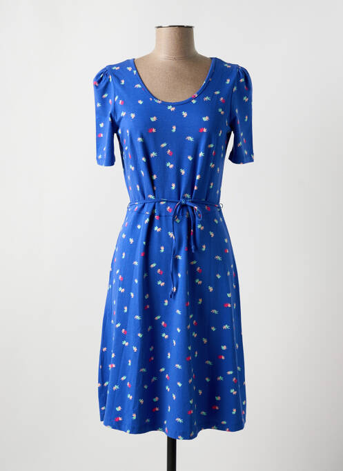 Robe mi-longue bleu WOW TO GO pour femme