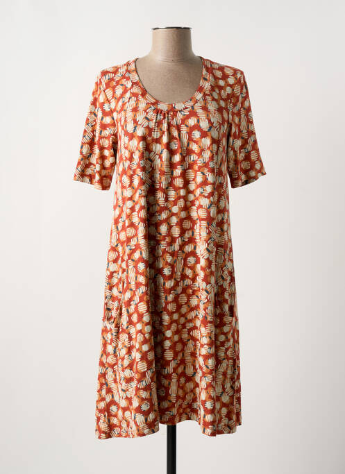 Robe mi-longue orange ZILCH pour femme