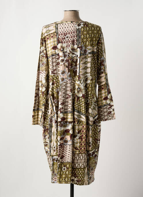 Robe mi-longue vert ORIENTIQUE NATURALLY pour femme