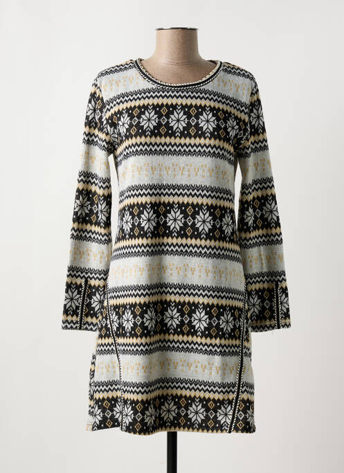 Robe pull gris AKINOLAUDE pour femme