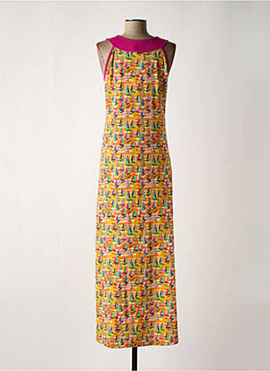 Robe longue imprimé fantaisie sans manche orange BAKERY LADIES femme