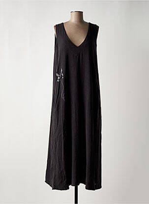 Robe longue sans manche sans manche noir POU NOU femme
