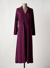Robe longue manches longues manches longues violet SURKANA femme