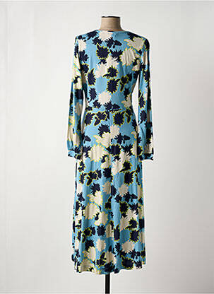 Robe courte manches longues manches longues bleu WHITE STUFF femme