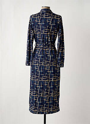 Robe mi-longue imprimé fantaisie manches longues bleu WHITE STUFF femme