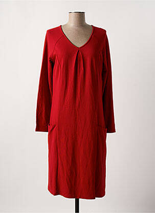 Robe mi-longue manches longues manches longues rouge L'ATELIER D'ANNA femme