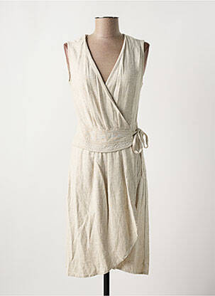 Robe mi-longue sans manche sans manche beige LOLA ESPELETA femme