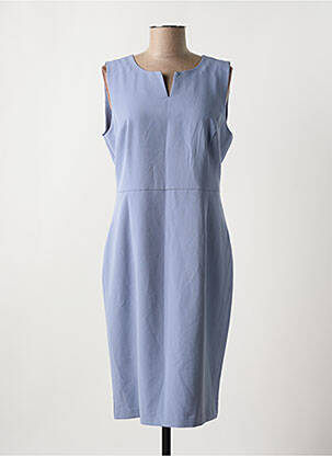 Robe mi-longue sans manche sans manche bleu SIGNATURE femme