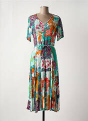 Robe mi-longue vert ORIENTIQUE NATURALLY pour femme seconde vue