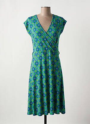 Robe mi-longue vert PRINCESSE NOMADE pour femme