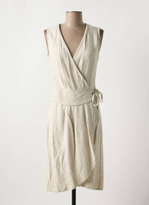 Robe mi-longue beige LOLA ESPELETA pour femme