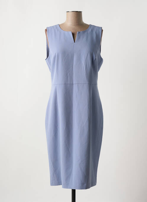Robe mi-longue bleu SIGNATURE pour femme