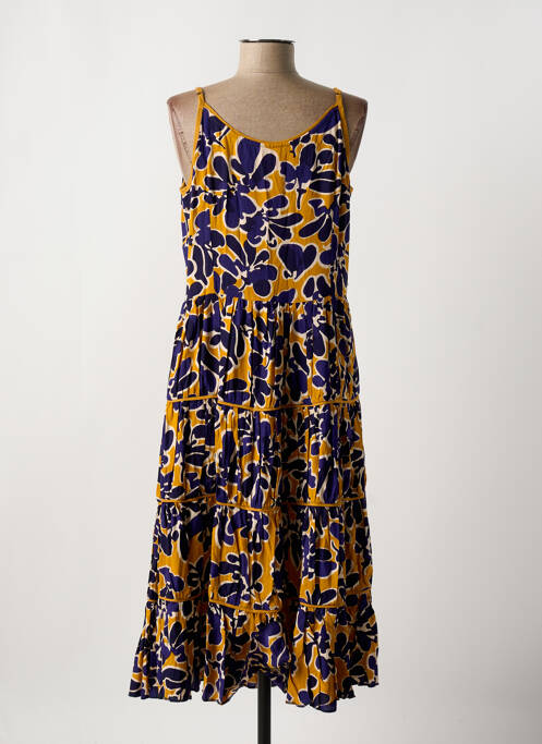 Robe mi-longue jaune BLA-BLA pour femme