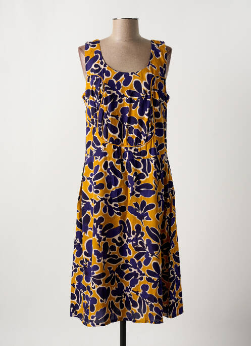 Robe mi-longue jaune BLA-BLA pour femme