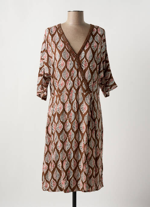 Robe mi-longue marron SURKANA pour femme