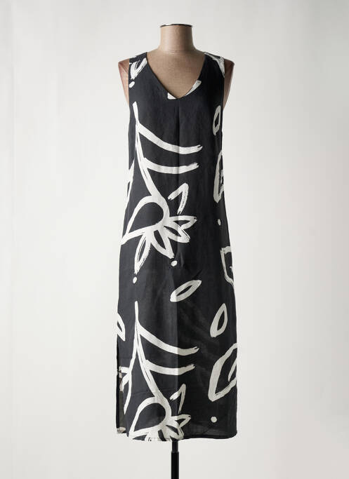 Robe mi-longue noir POU NOU pour femme