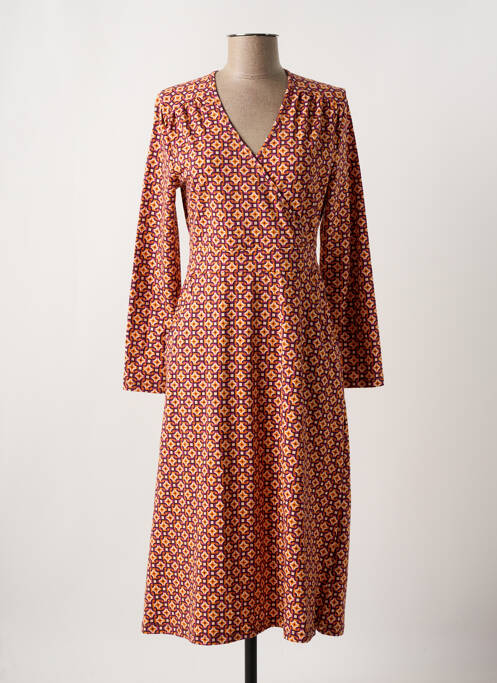 Robe mi-longue orange TRANQUILLO pour femme