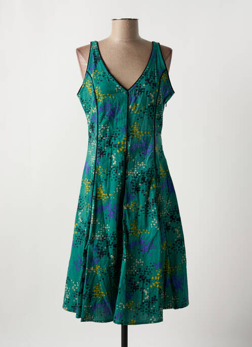 Robe mi-longue vert BLA-BLA pour femme