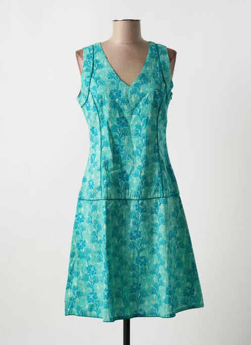 Robe mi-longue vert LALITA pour femme