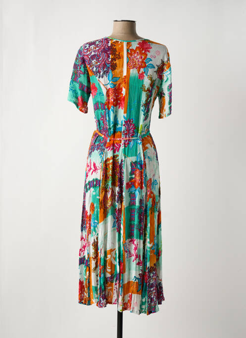 Robe mi-longue vert ORIENTIQUE NATURALLY pour femme