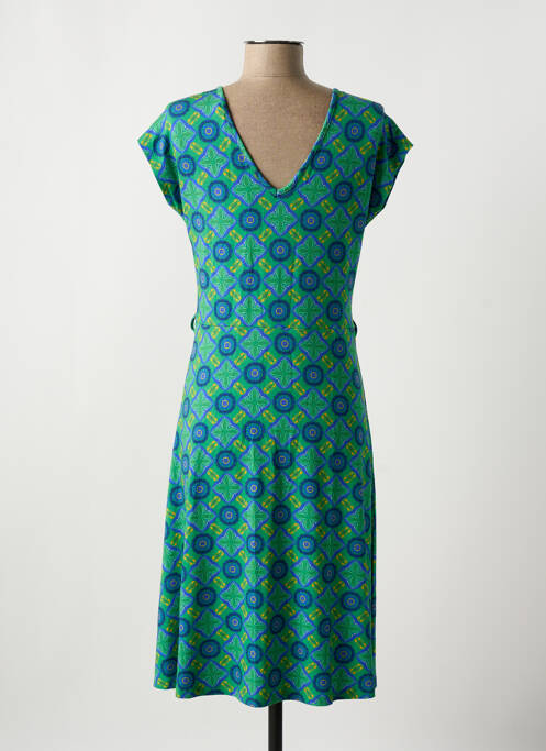 Robe mi-longue vert PRINCESSE NOMADE pour femme