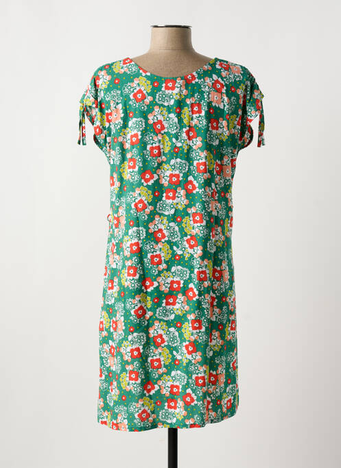 Robe mi-longue vert PRINCESSE NOMADE pour femme