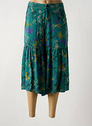 Jupe mi-longue coupe droite vert BLA-BLA femme