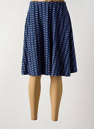 Jupe mi-longue stretch bleu CIRCUS femme