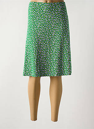 Jupe mi-longue stretch vert ZILCH femme
