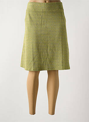 Jupe mi-longue stretch vert TRANQUILLO femme