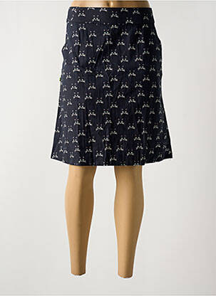 Jupe mi-longue coupe droite bleu BLA-BLA femme