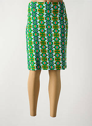 Jupe mi-longue stretch vert BAKERY LADIES femme