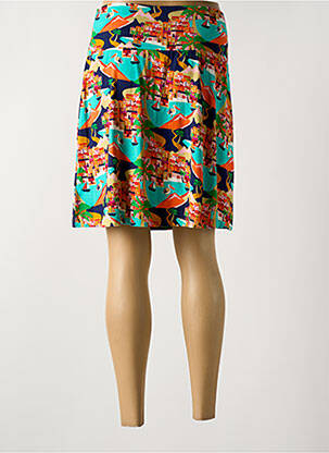 Jupe mi-longue stretch bleu BAKERY LADIES femme