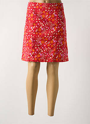 Jupe courte coupe droite rouge PRINCESSE NOMADE femme