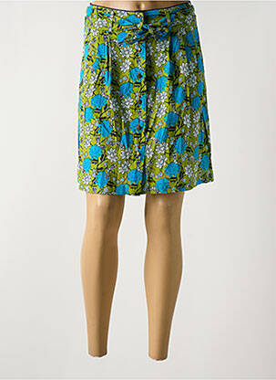 Jupe courte coupe droite vert LALITA femme