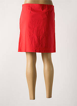Jupe courte coupe droite rouge PRINCESSE NOMADE femme
