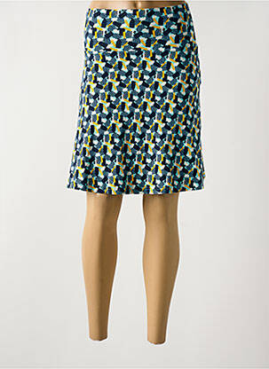 Jupe mi-longue stretch bleu TRANQUILLO femme