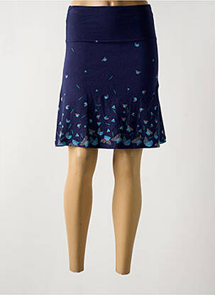 Jupe mi-longue taille normale bleu TRANQUILLO femme