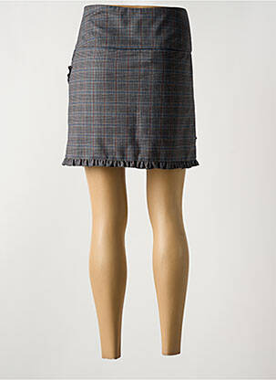 Jupe courte taille normale gris AKINO LAUDE femme