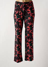 Pantalon droit tissage popeline taille normale noir ZILCH femme