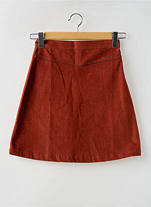 Jupe courte coupe évasée orange PRINCESSE NOMADE femme