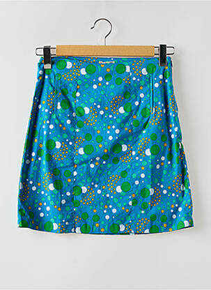 Jupe courte coupe droite bleu PRINCESSE NOMADE femme