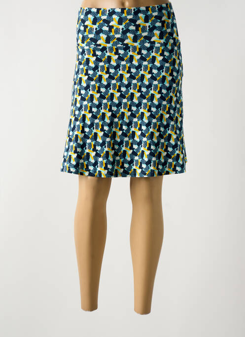 Jupe mi-longue bleu TRANQUILLO pour femme