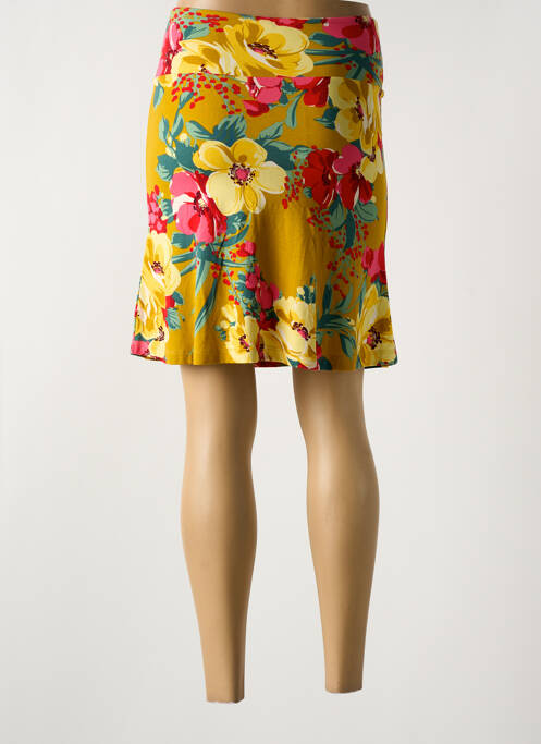Jupe mi-longue jaune KING LOUIE pour femme