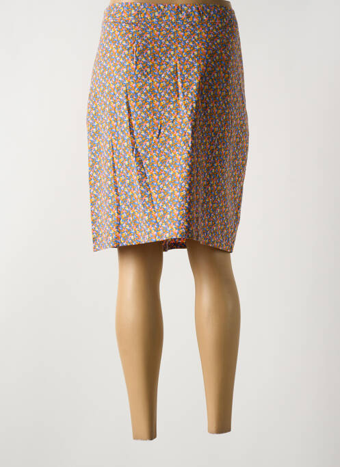 Jupe mi-longue orange PRINCESSE NOMADE pour femme